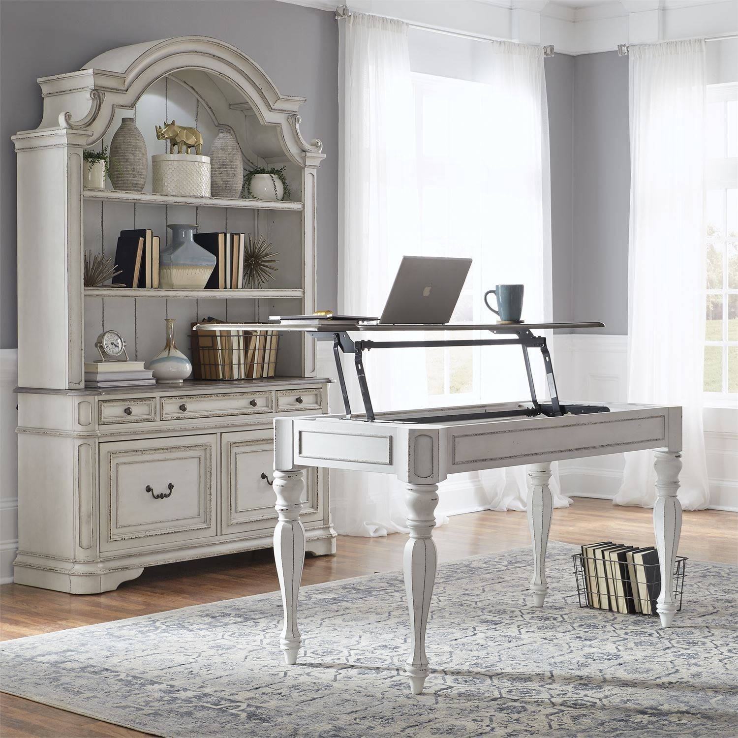 Antique lift deals top desk